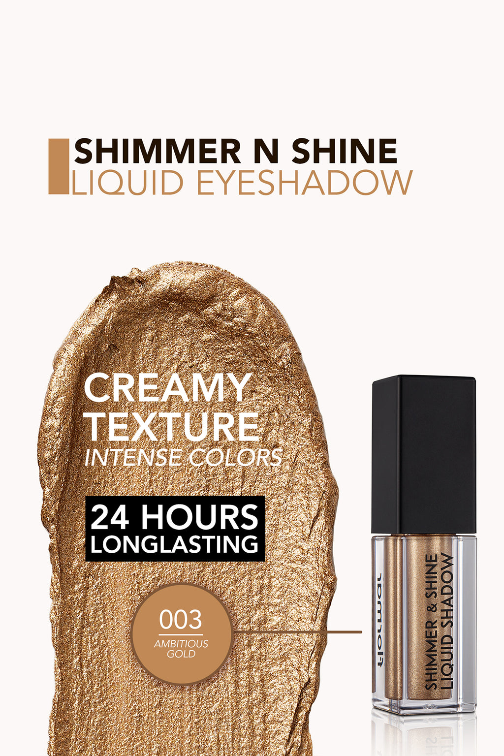 Flormar Shimmer & Shine Liquid Shadow - 003 Ambitious Gold