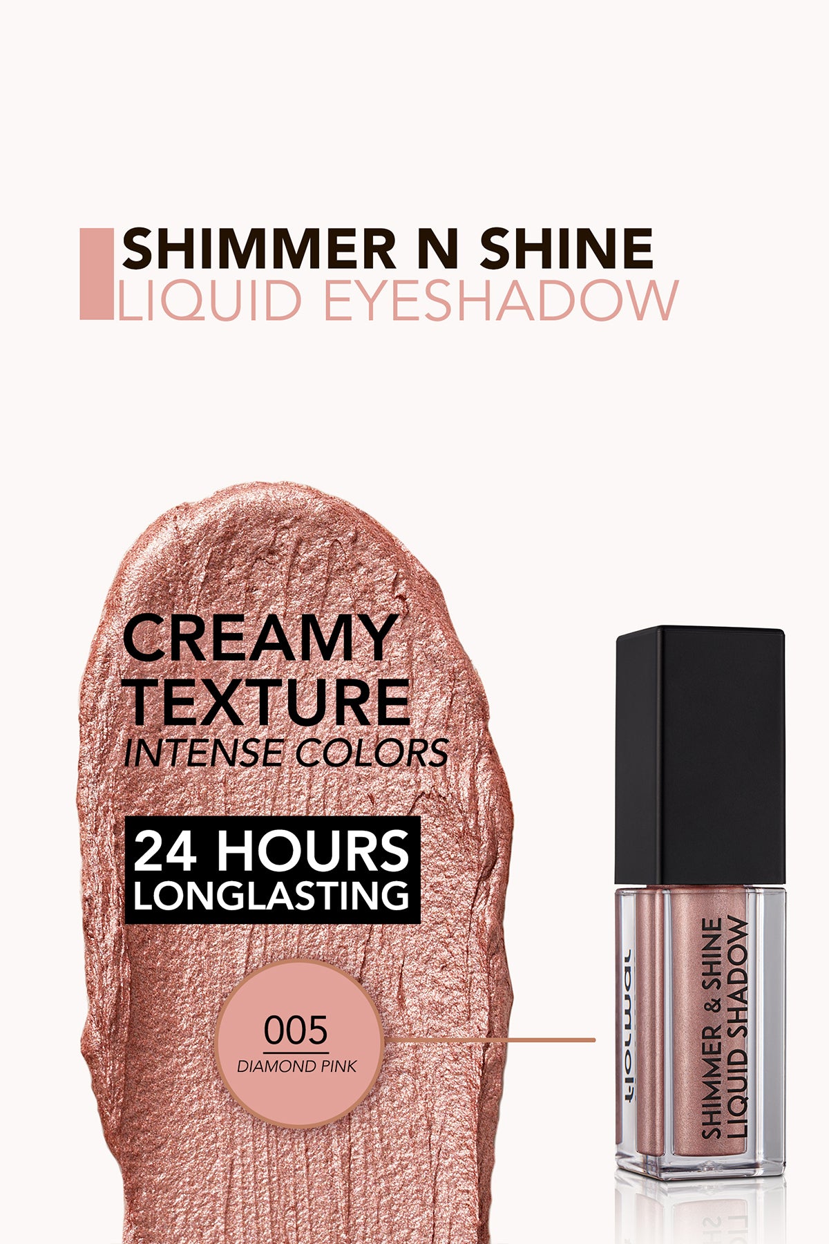Flormar Shimmer & Shine Liquid Shadow - 005 Diamond Pink
