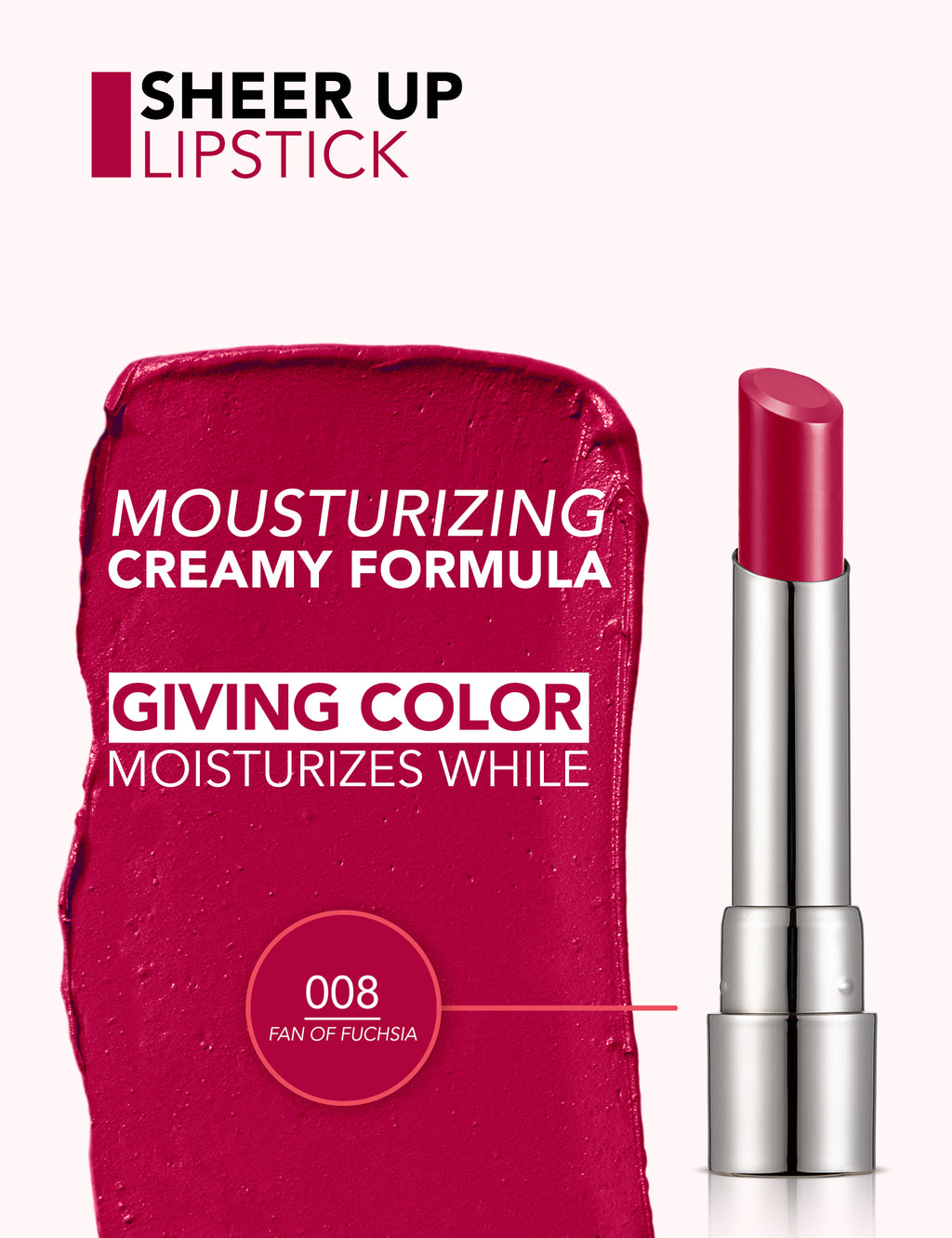 Flormar Sheer Up Lipstick – formula detail