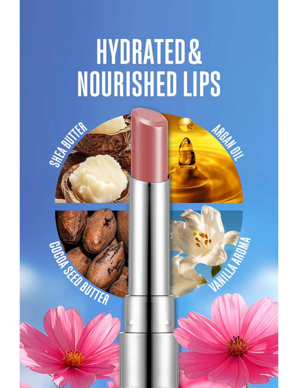 Flormar Sheer Up Lipstick – formula detail
