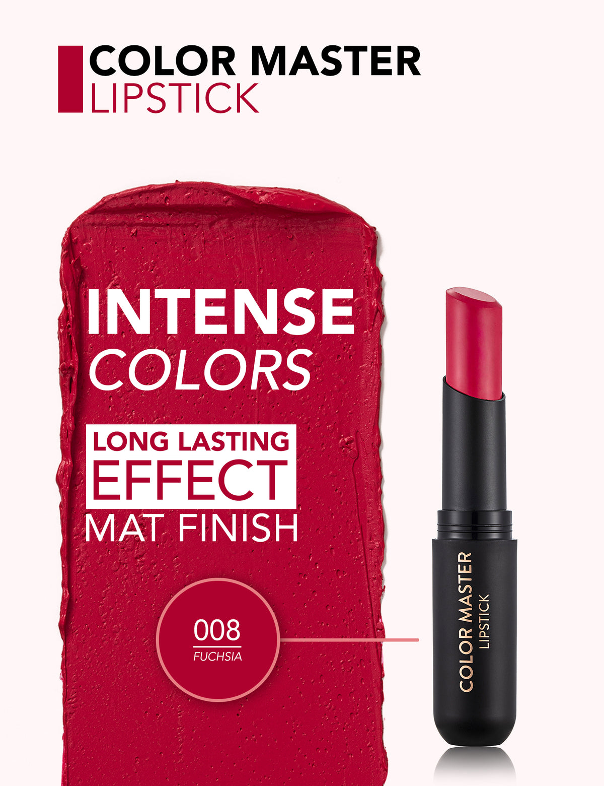 Flormar Color Master Lipstick - 008 Fuchsia