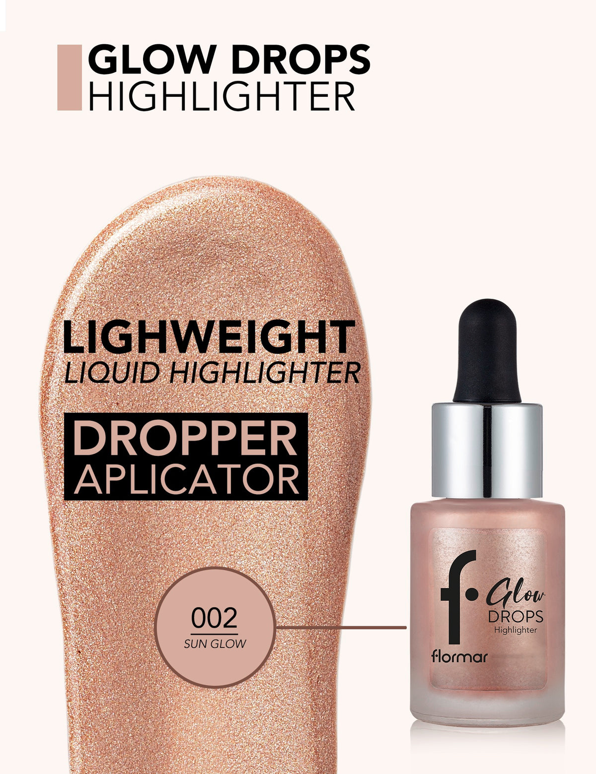 Flormar Glow Drops Highlighter - 002 Sun Glow