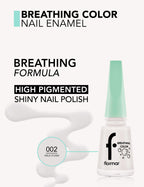 Flormar Breathing Color Nail Enamel - 002 Milk Foam