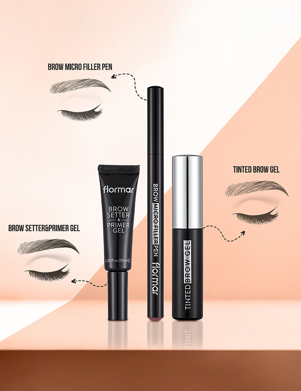 Flormar Tinted Brow Gel - 001 Beige