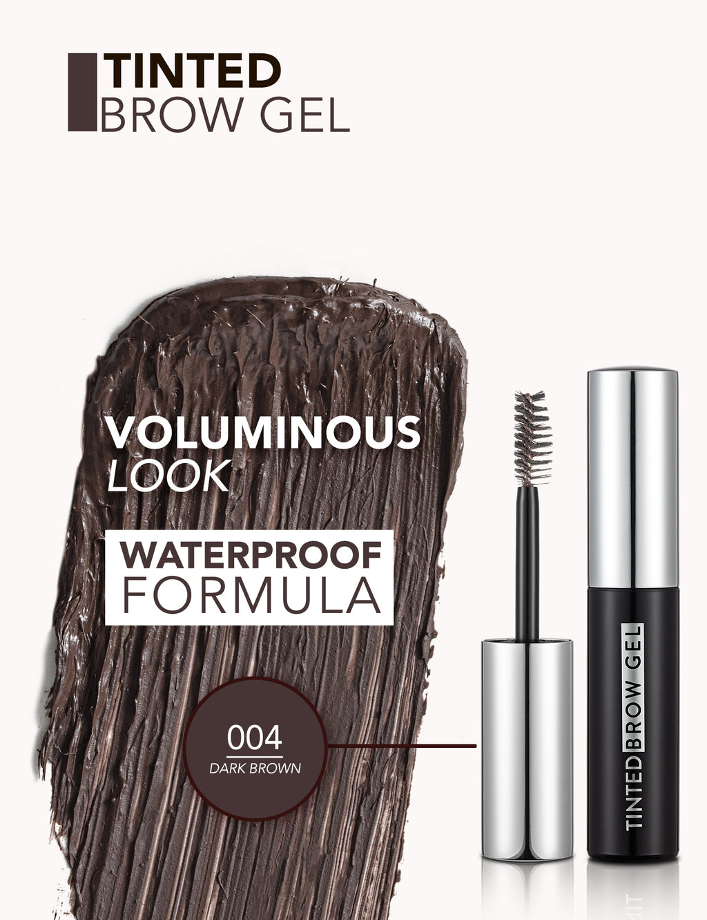 Flormar Tinted Brow Gel - 004 Dark Brown
