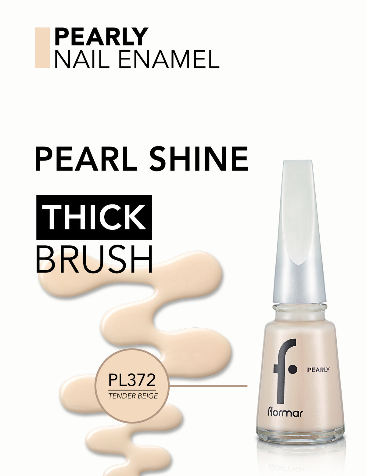 Flormar Pearly Nail Enamel - 372 Tender Beige New