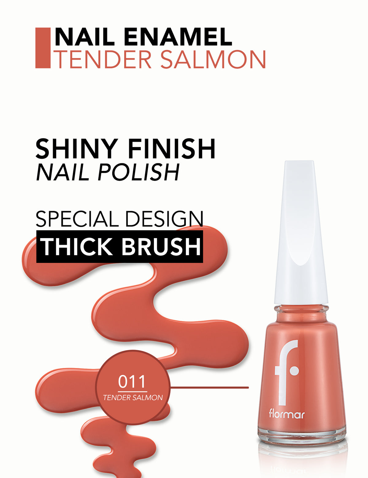 Flormar Nail Enamel - 011 Tender Salmon New