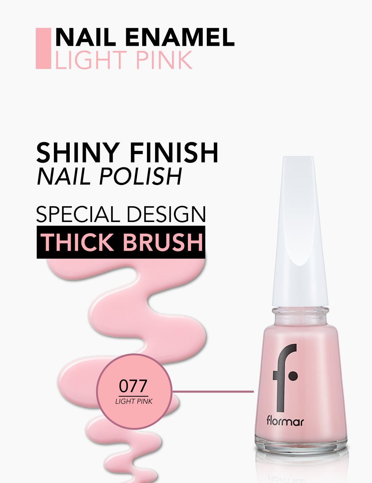 Flormar Nail Enamel - 077 Light Pink New