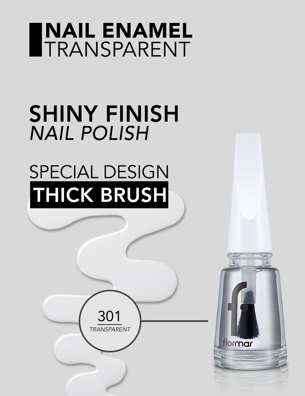 Flormar Nail Enamel - 301 Glass Effect New