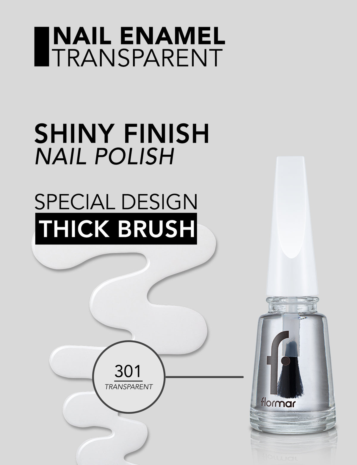 Flormar Nail Enamel - 301 Glass Effect New