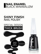 Flormar Nail Enamel - 313 Black Minimalism New