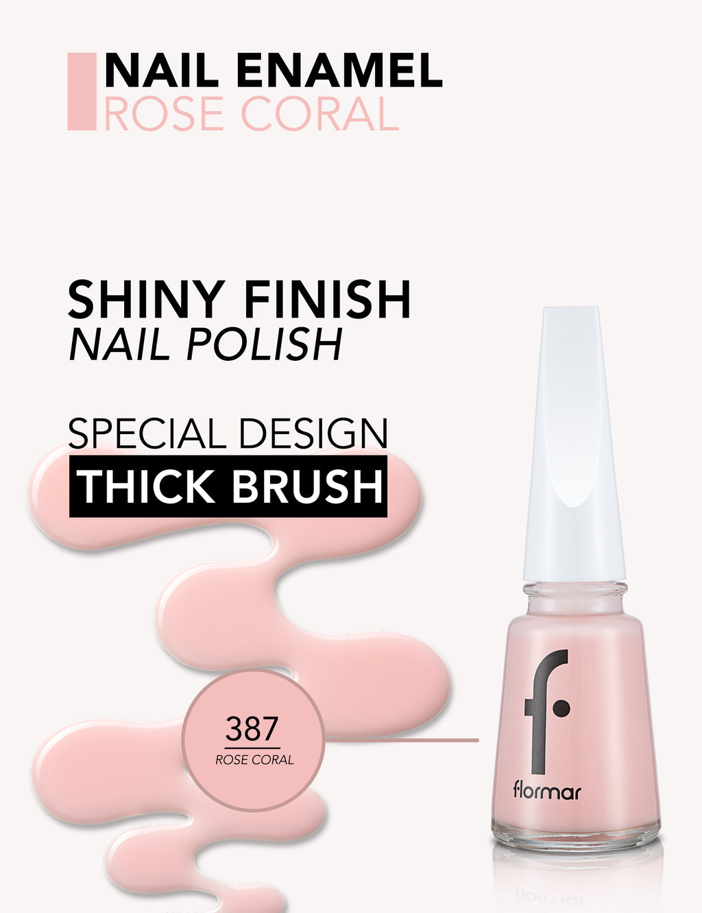 Flormar Nail Enamel - 397 Rose Coral New