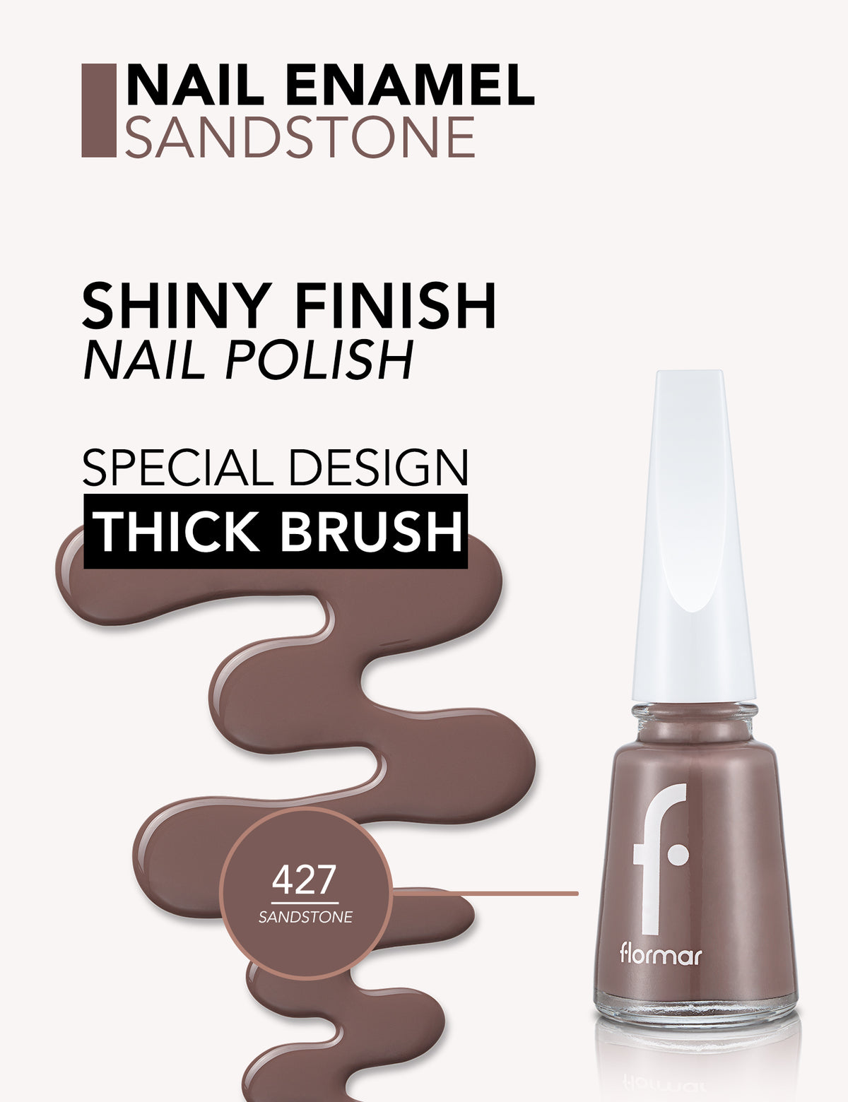 Flormar Nail Enamel - 427 Sandstone New