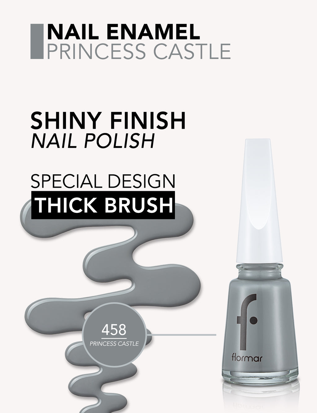 Flormar Nail Enamel - 458 Princess Castle New