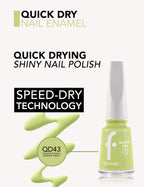 Flormar Quick Dry Nail Enamel - D43 Green First