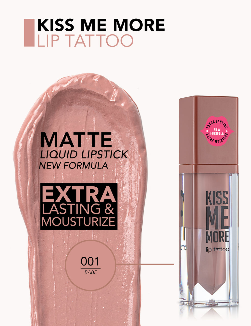 Flormar Kiss Me More Lip Tattoo - 001 Babe