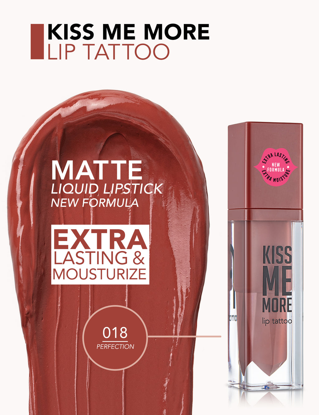 Flormar Kiss Me More Lip Tattoo - 018 Perfection