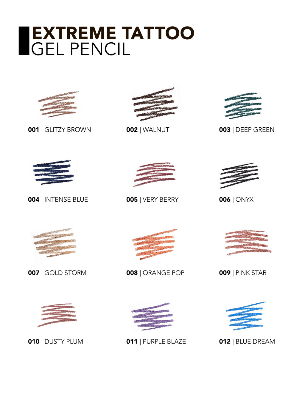 Flormar Extreme Tattoo Gel Pencil - 012 Blue Dream