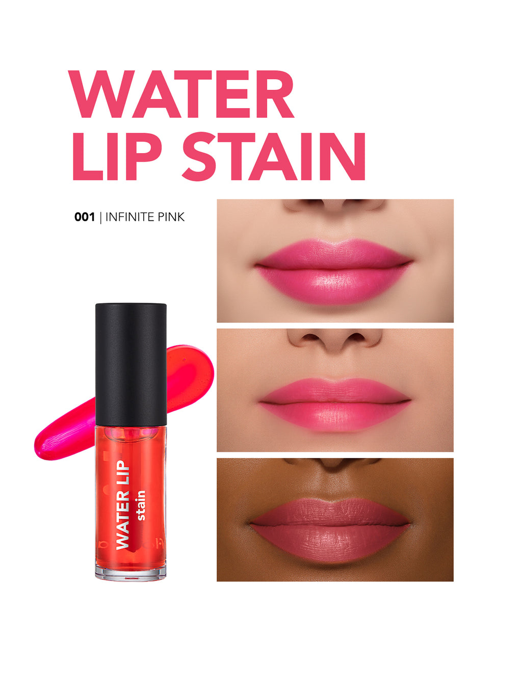 Flormar Water Lip Stain - 001 Infinite Pink