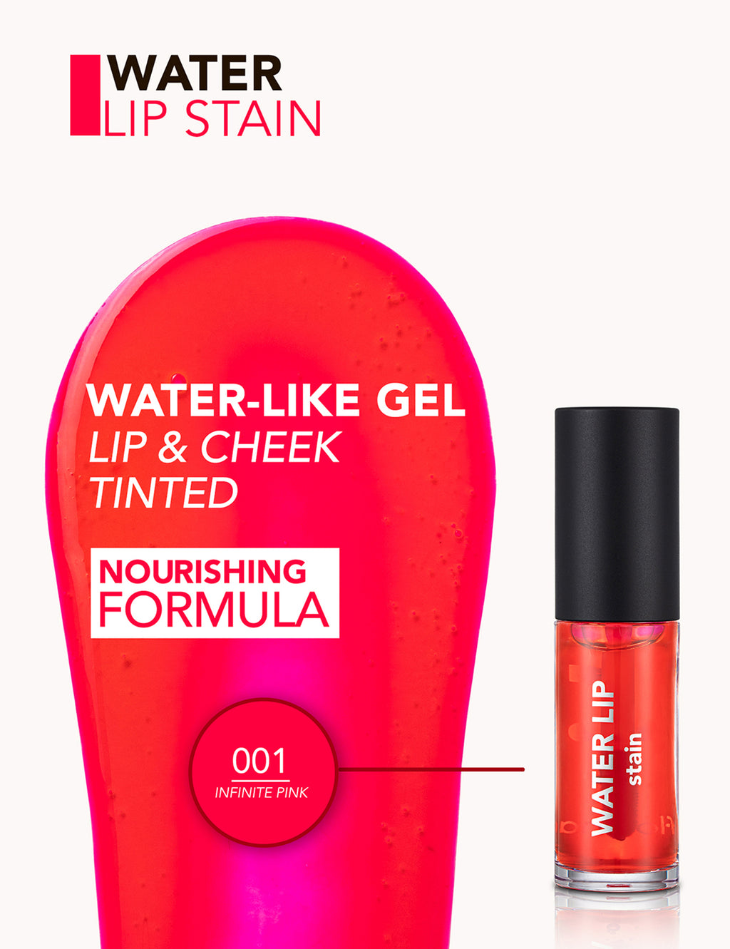 Flormar Water Lip Stain - 001 Infinite Pink