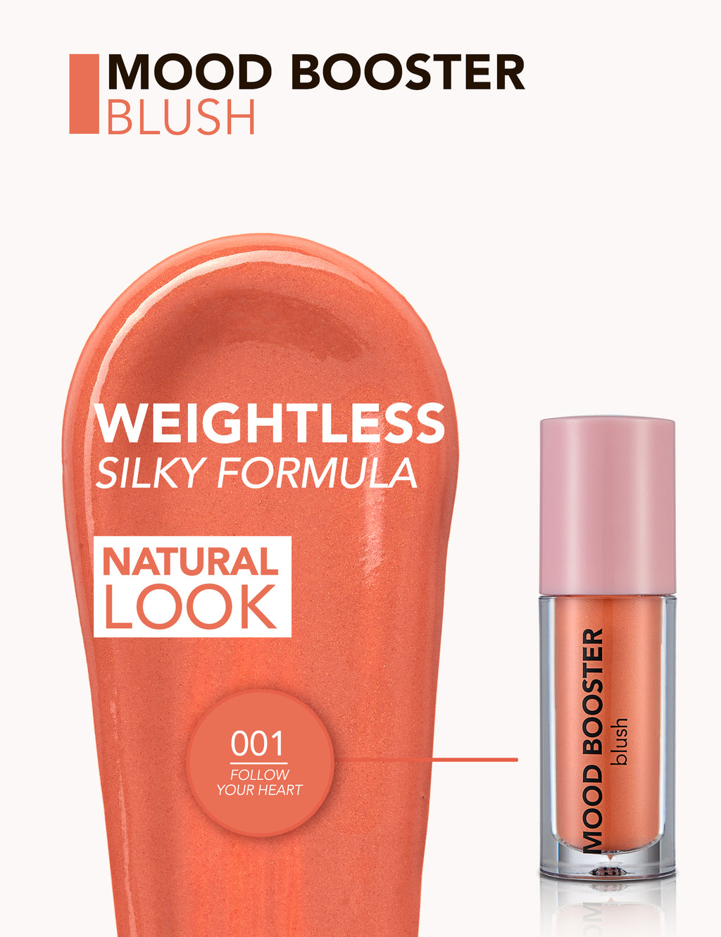 Flormar Mood Booster Blush - 001 Follow Your Heart