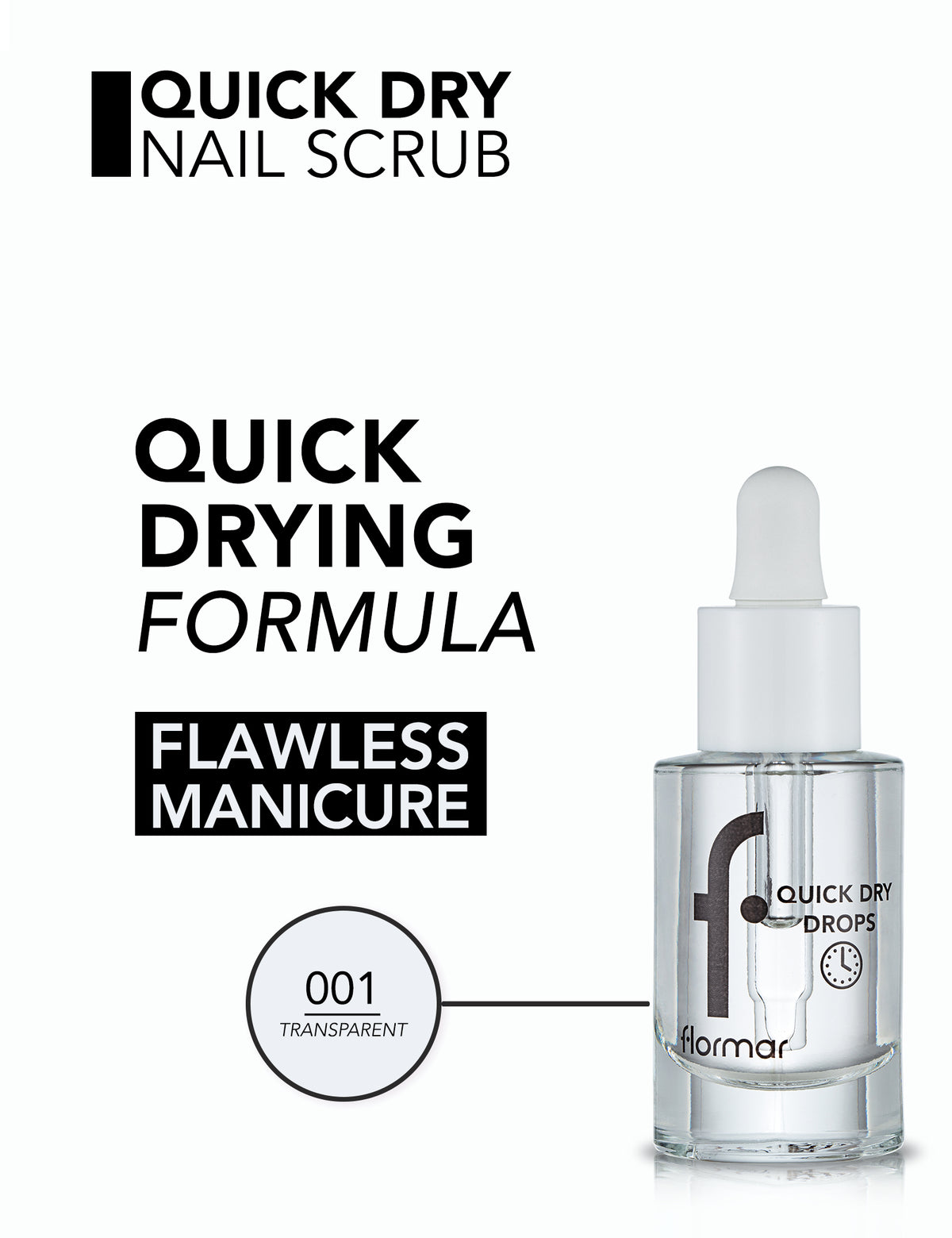 Flormar Quick Dry Drops - 001 Uick Dry Drops