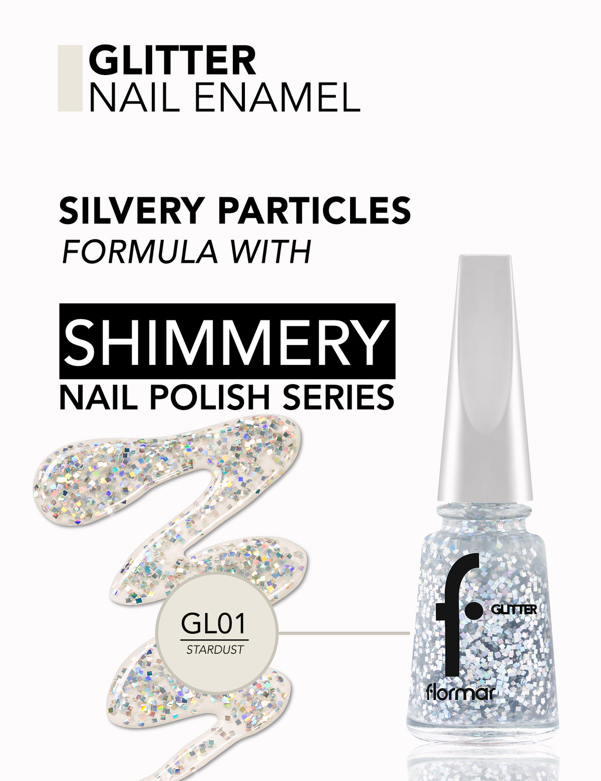 Flormar Glitter Nail Enamel - L01 Stardust