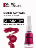 Flormar Glitter Nail Enamel - L03 Ruby Light