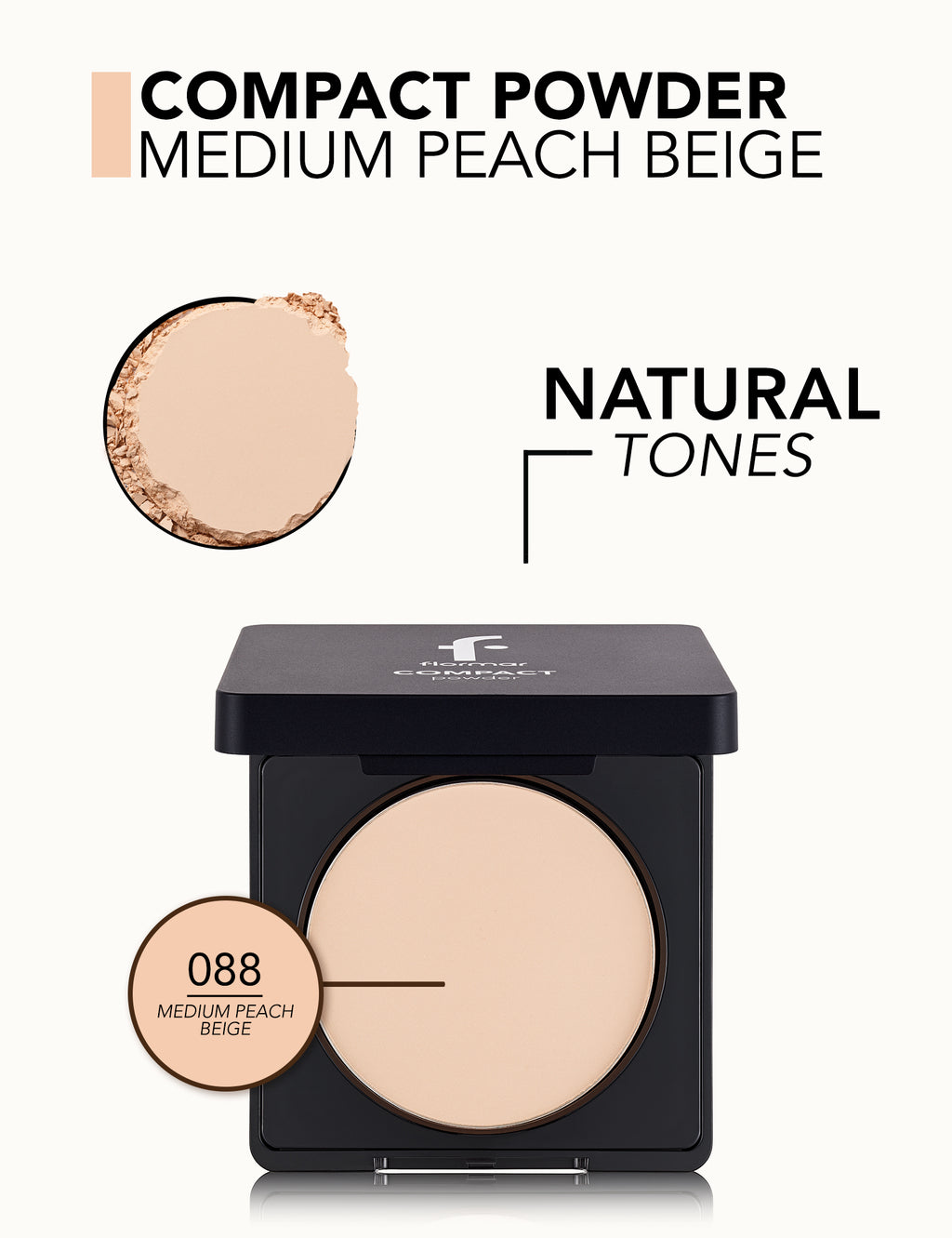 Flormar Compact Powder - 088 Medium Peach Beige
