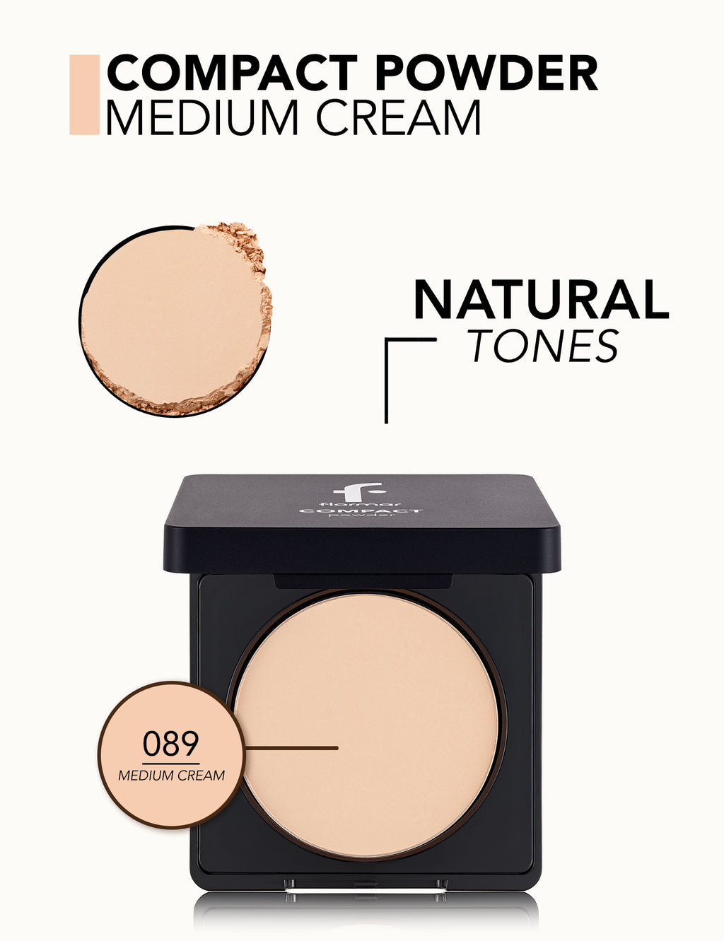 Flormar Compact Powder - 089 Medium Cream
