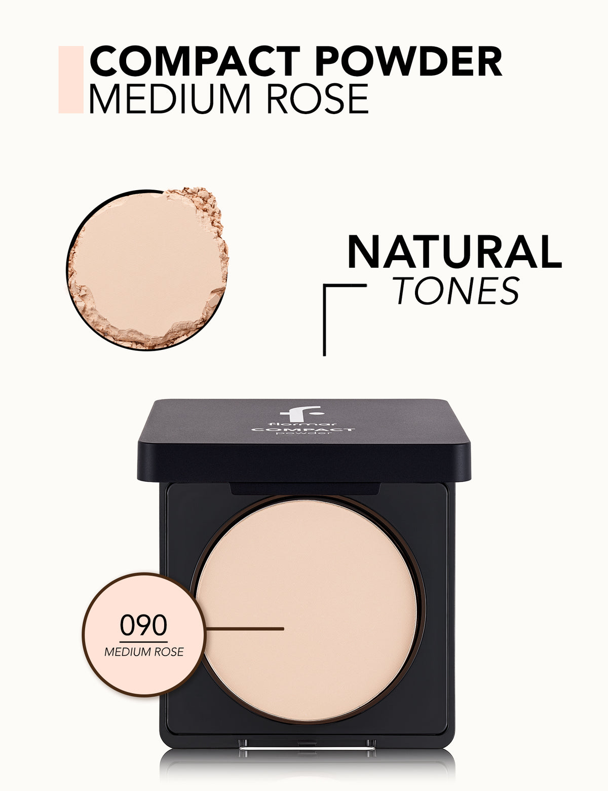 Flormar Compact Powder - 090 Medium Rose