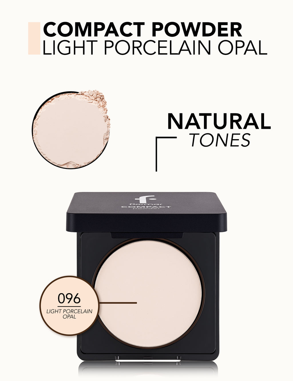 Flormar Compact Powder - 096 Light Porcelain Opal