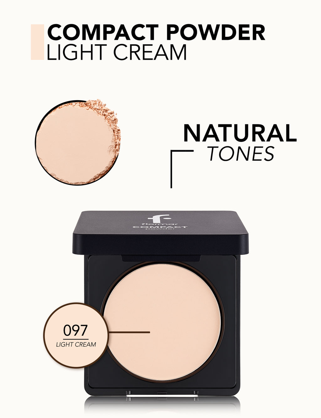 Flormar Compact Powder - 097 Light Cream