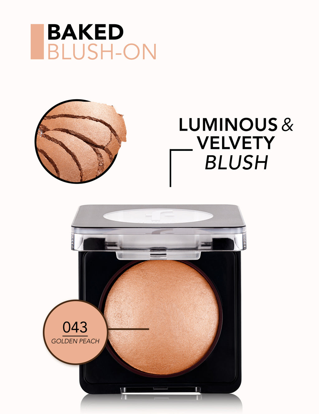Flormar Baked Blush-On - 043 Golden Peach