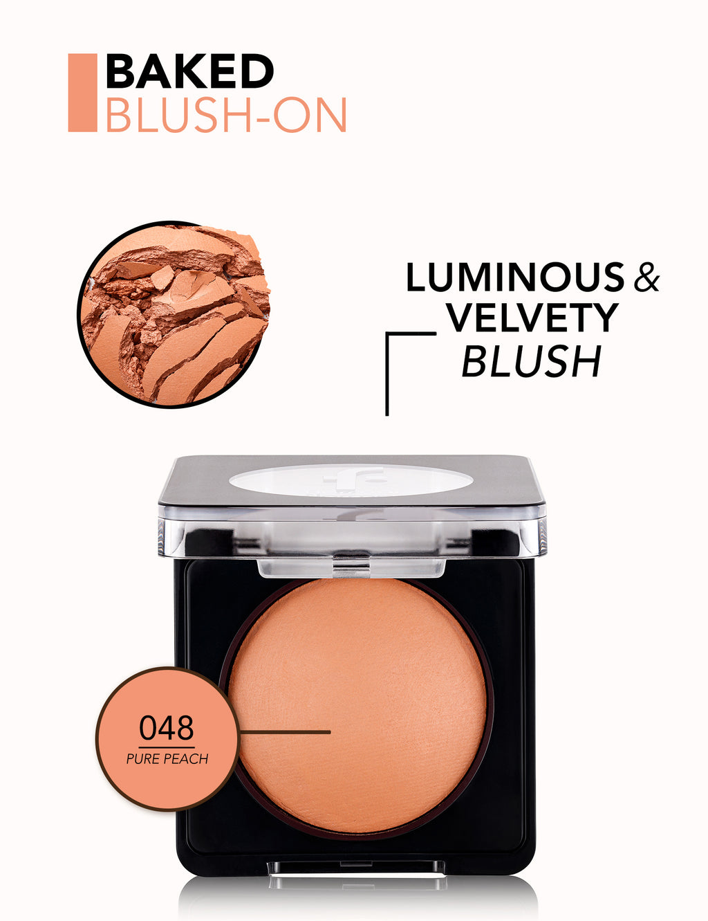 Flormar Baked Blush-On - 048 Pure Peach
