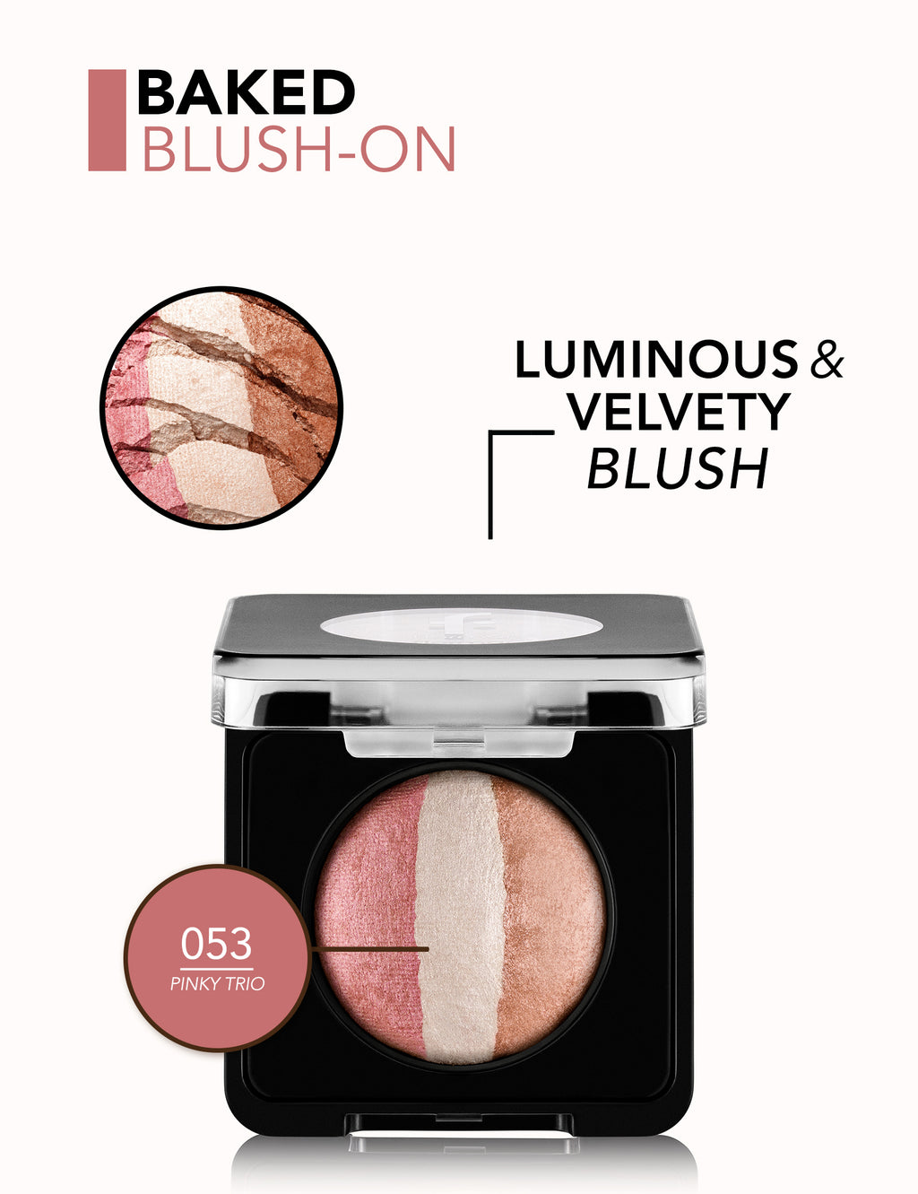 Flormar Baked Blush-On - 053 Pinky Trio