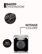 Flormar Baked Eyeshadow - 002 Black Glitters