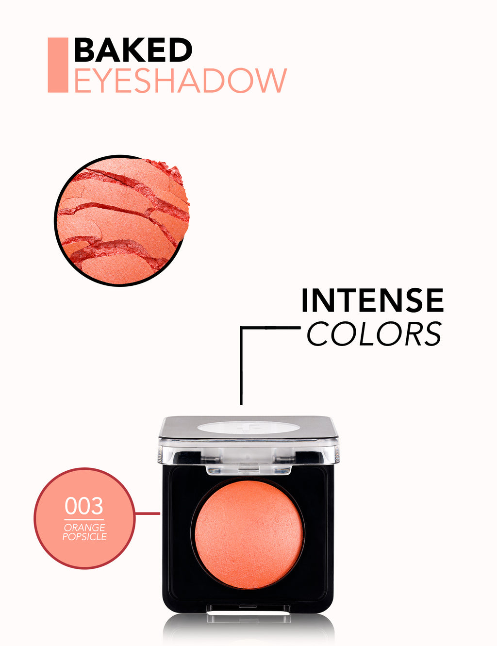 Flormar Baked Eyeshadow - 003 Orange Popsicle
