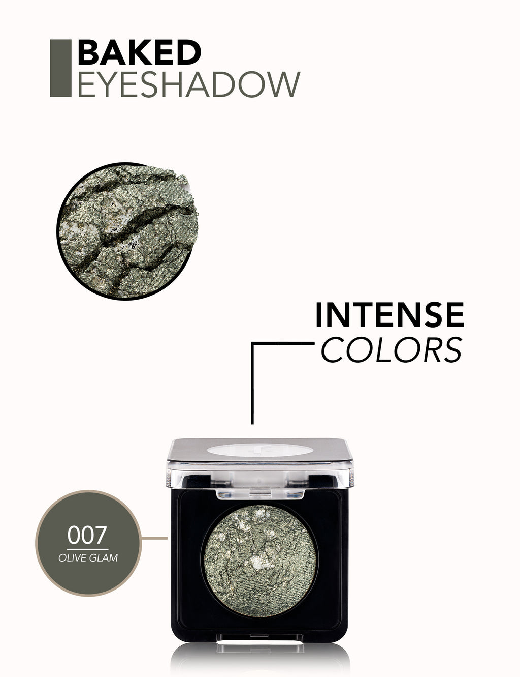 Flormar Baked Eyeshadow - 007 Olive Glam