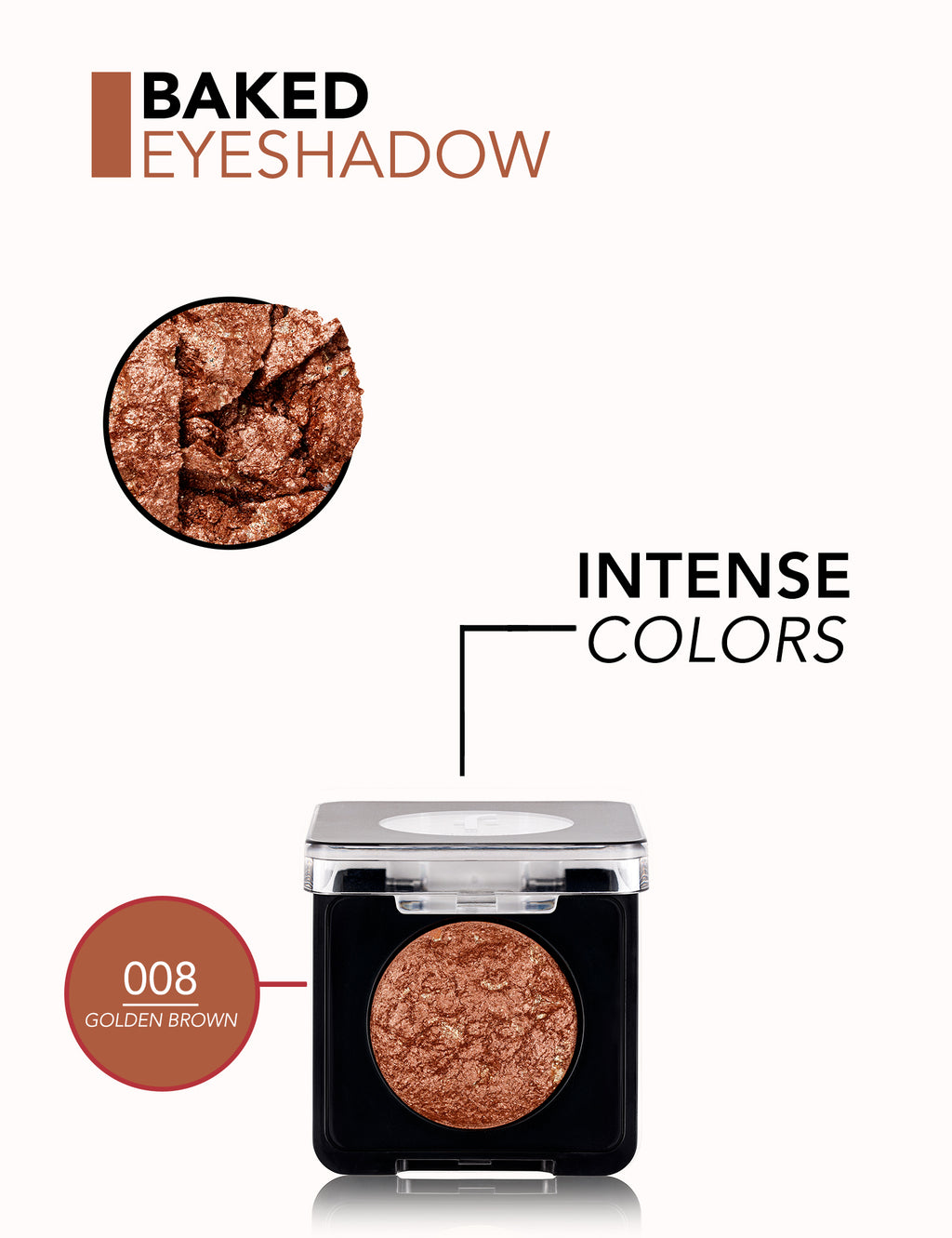 Flormar Baked Eyeshadow - 008 Golden Brown