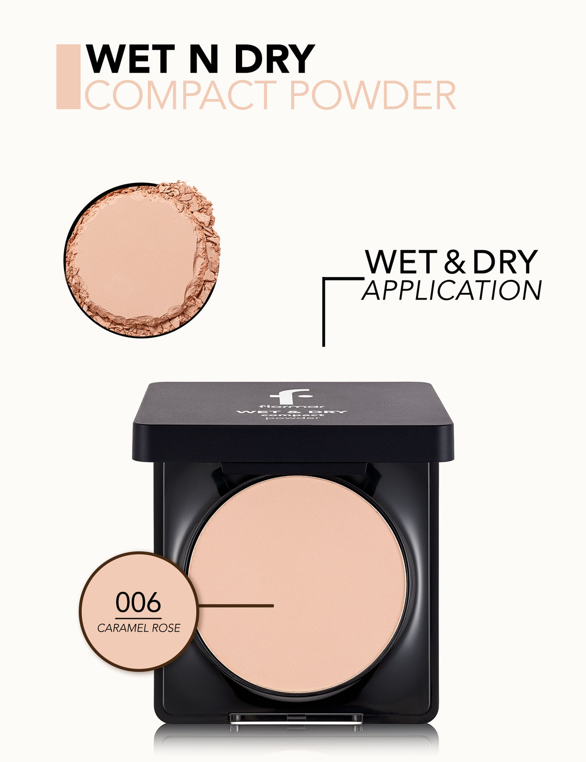 Flormar Wet & Dry Compact Powder - 006 Caramel Rose