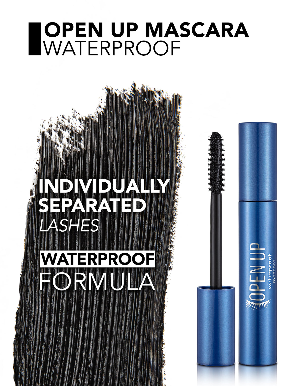 Flormar Open Up Waterproof Mascara - 002 Pen Up Waterproof Mascara