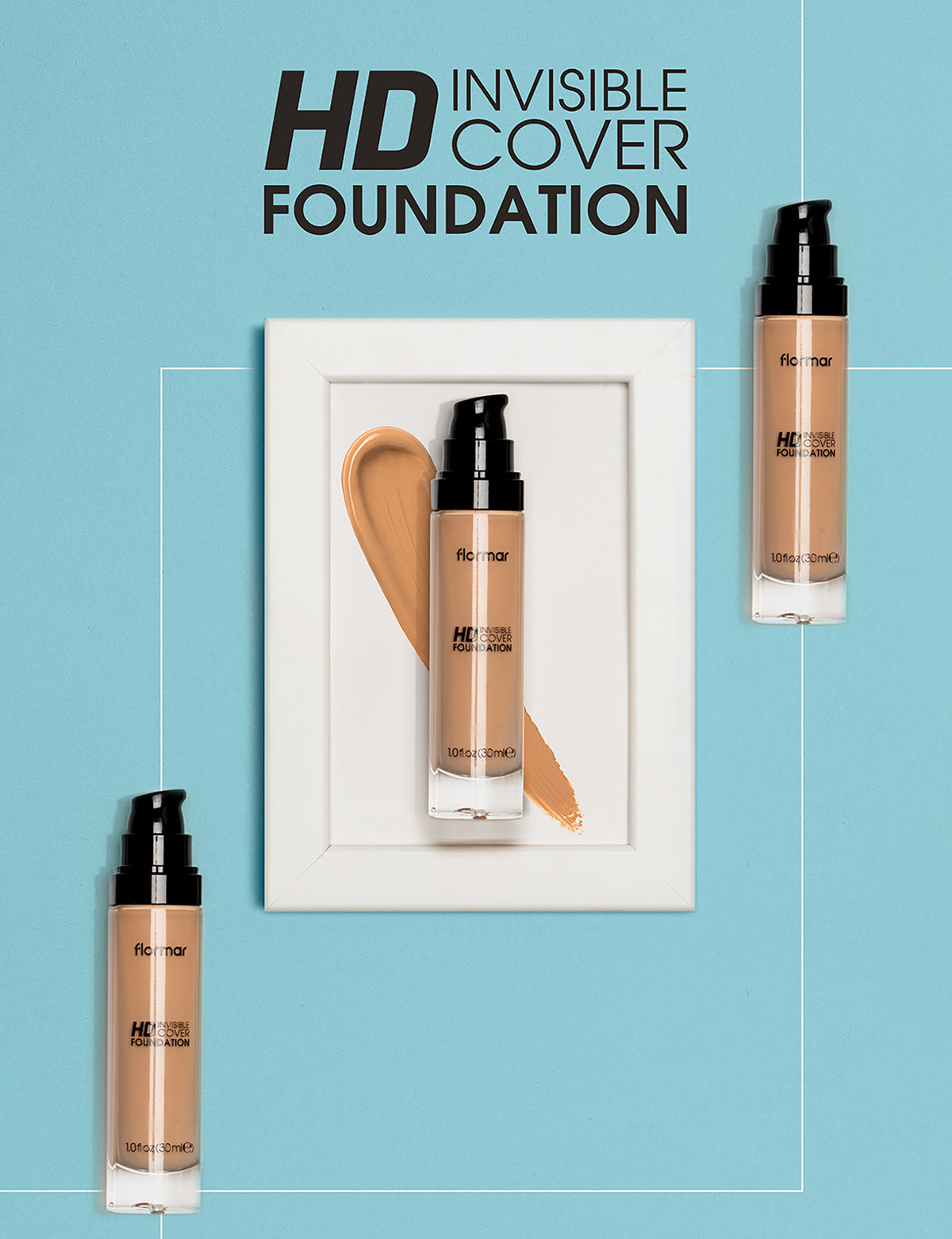Flormar Hd Invisible Cover Foundation - 020 Prcln Np