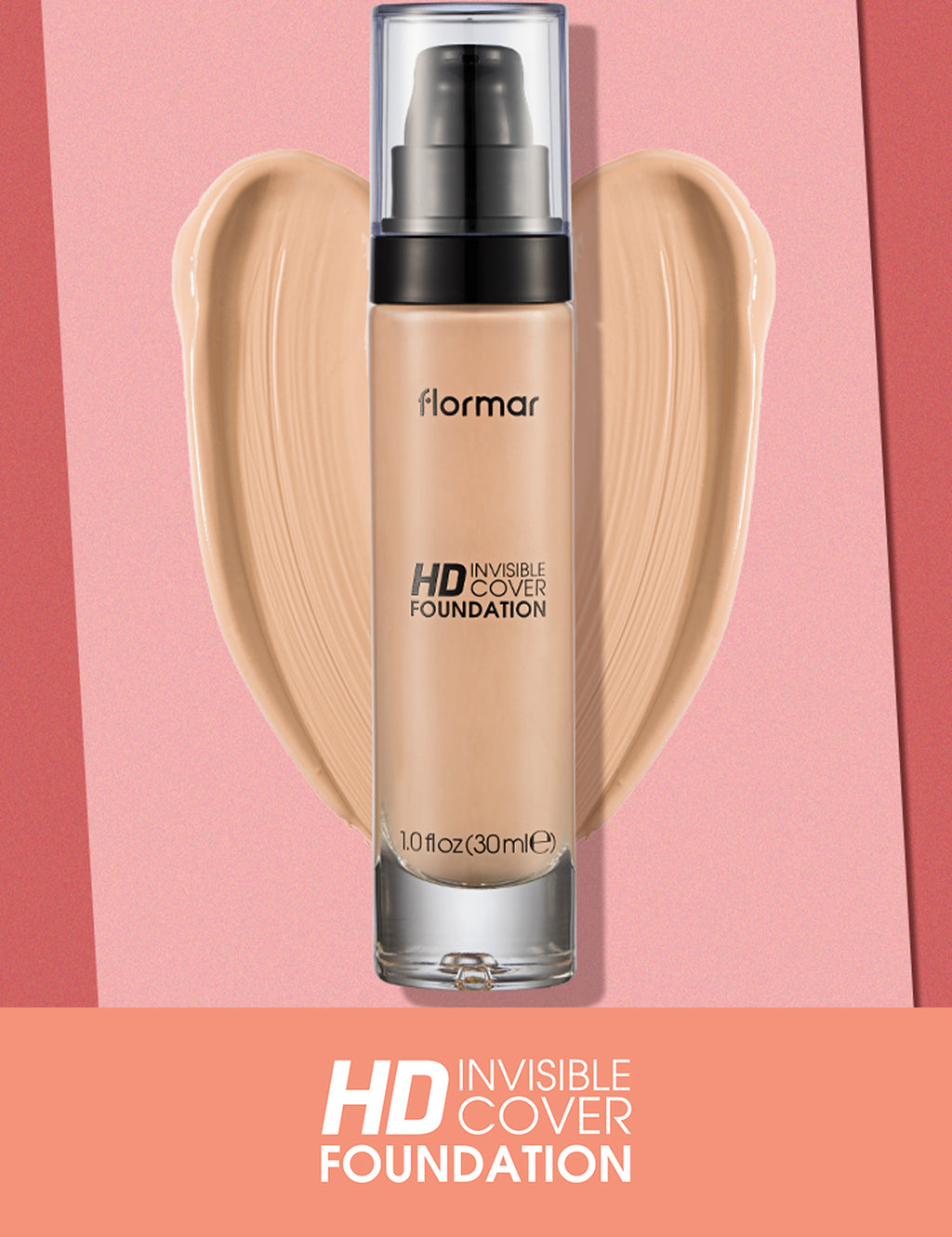 Flormar Hd Invisible Cover Foundation - 050 Light Beige Np