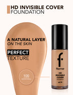 Flormar Hd Invisible Cover Foundation - 100 Mdium Beige Np