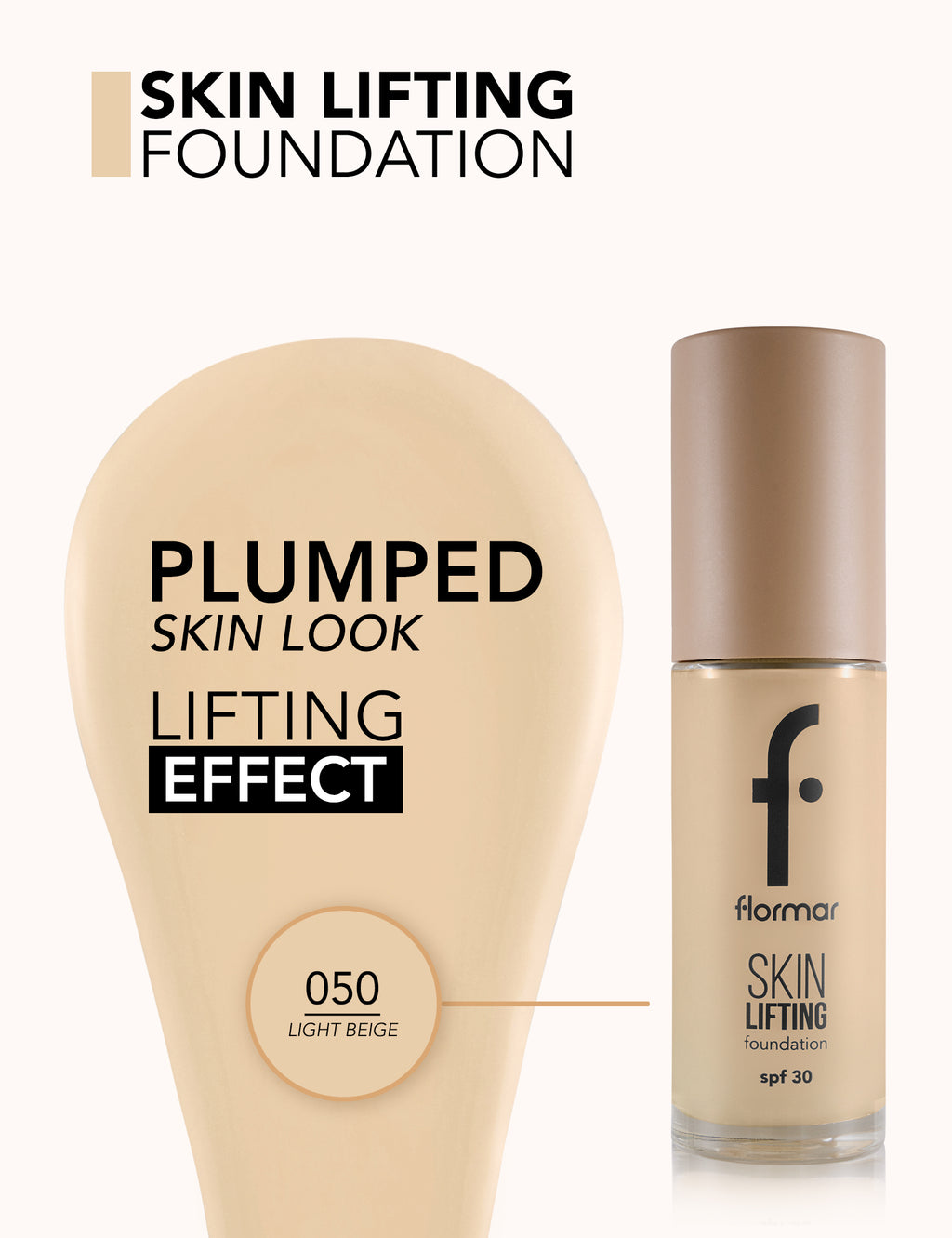 Flormar Skin Lifting Foundation - 050 Light Beige