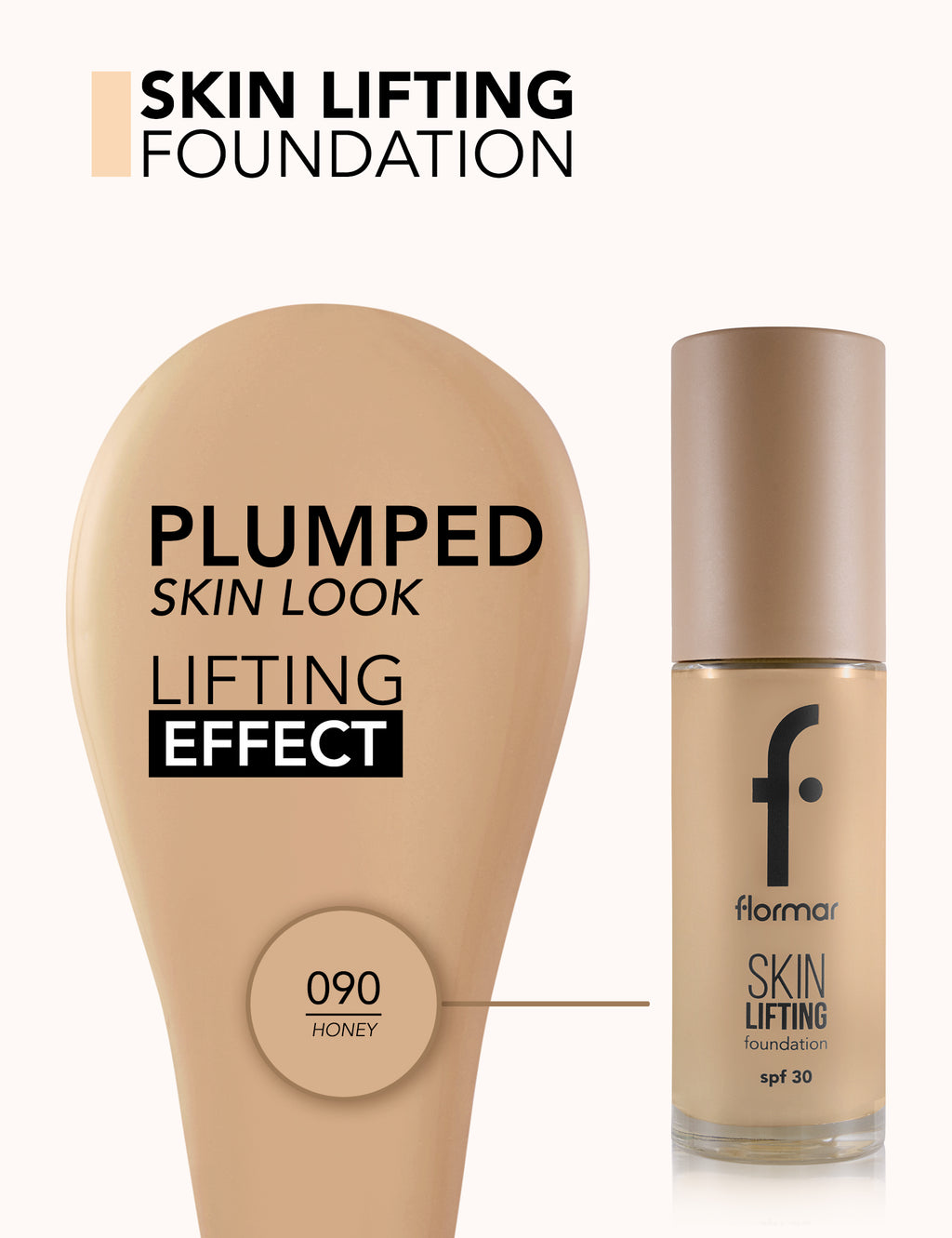 Flormar Skin Lifting Foundation - 090 Honey