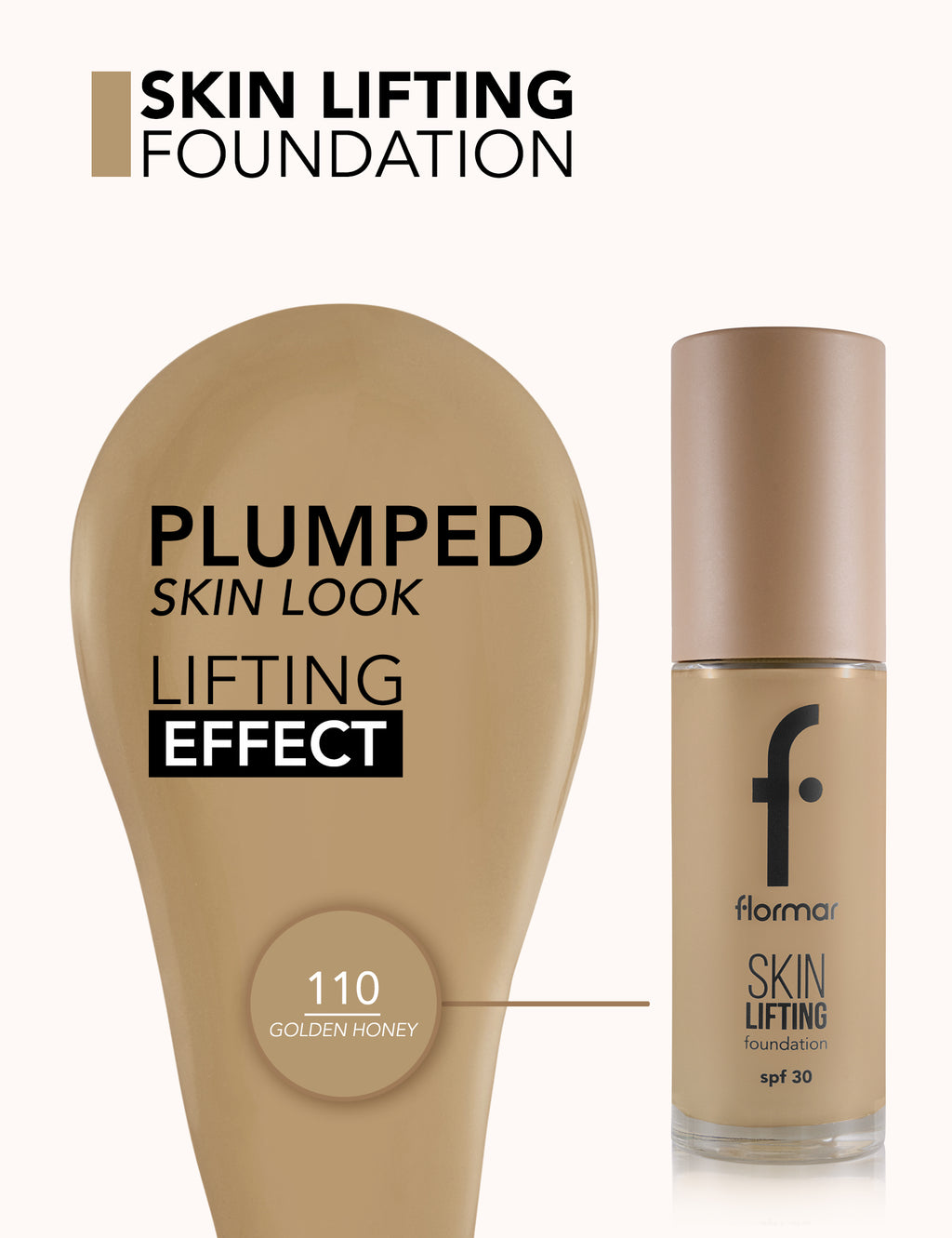 Flormar Skin Lifting Foundation - 110 Golden Honey