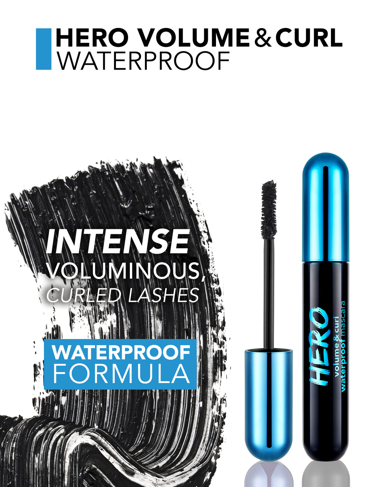 Flormar Hero Volume & Curl Waterproof Mascara - 000 Ero Volume&curl Waterproof Mas