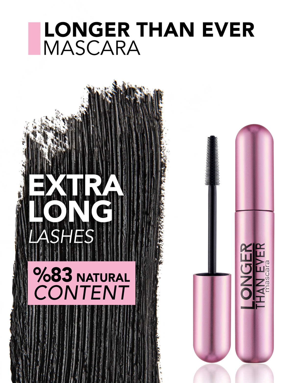 Flormar Longer Than Ever Mascara - 001 Lormar Longer Than Ever Mascara